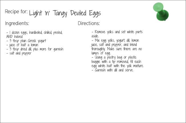 tangy egg recipe card