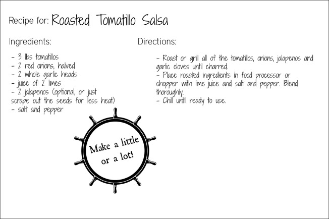 tomatillo salsa recipe card